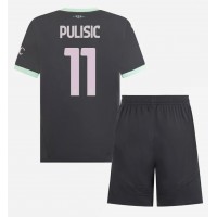 AC Milan Christian Pulisic #11 Tretí Detský futbalový dres 2024-25 Krátky Rukáv (+ trenírky)